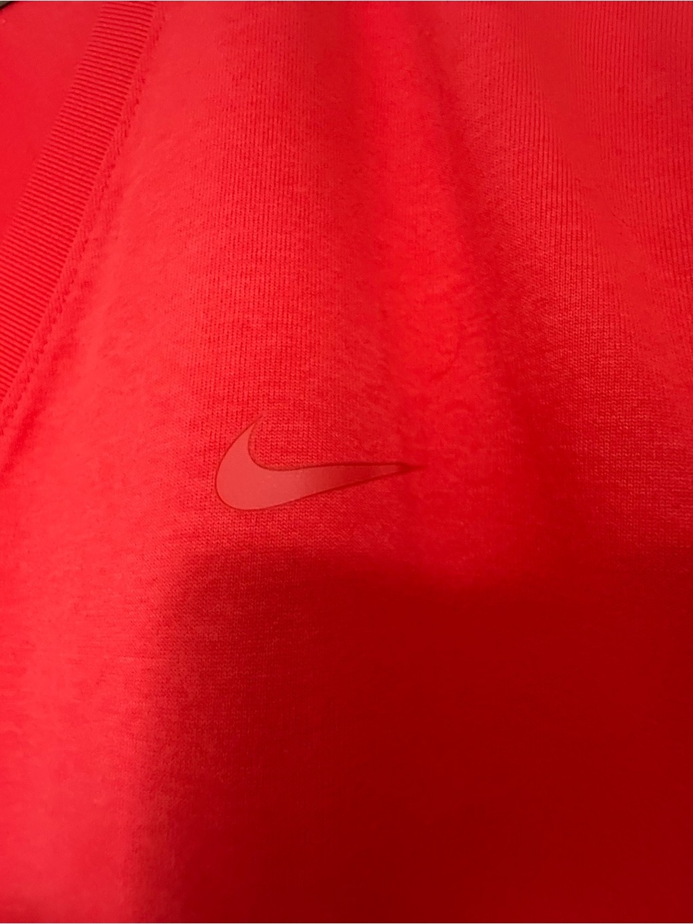 Nike Women's Bright Coral Dri-FIT V-Neck Short Sleeve Tee - Picture 2 of 5